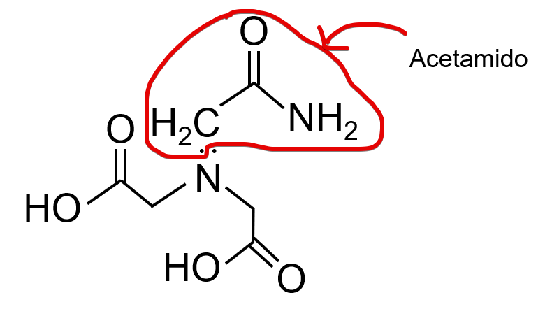 N-(2-Acetamido)iminodiacetic acidの構造中のAcetamido部分